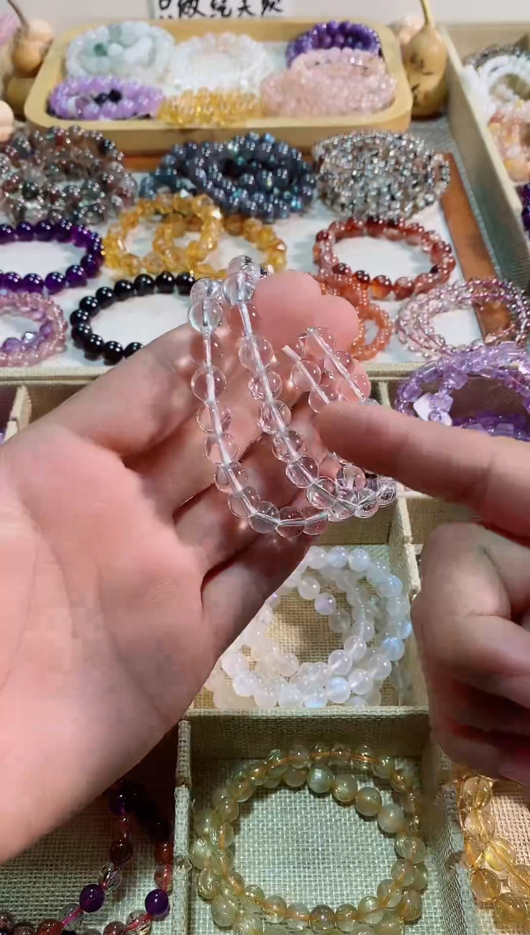 【闪购商品】水晶手链未镶嵌白水晶9M+（多样性发其一）
