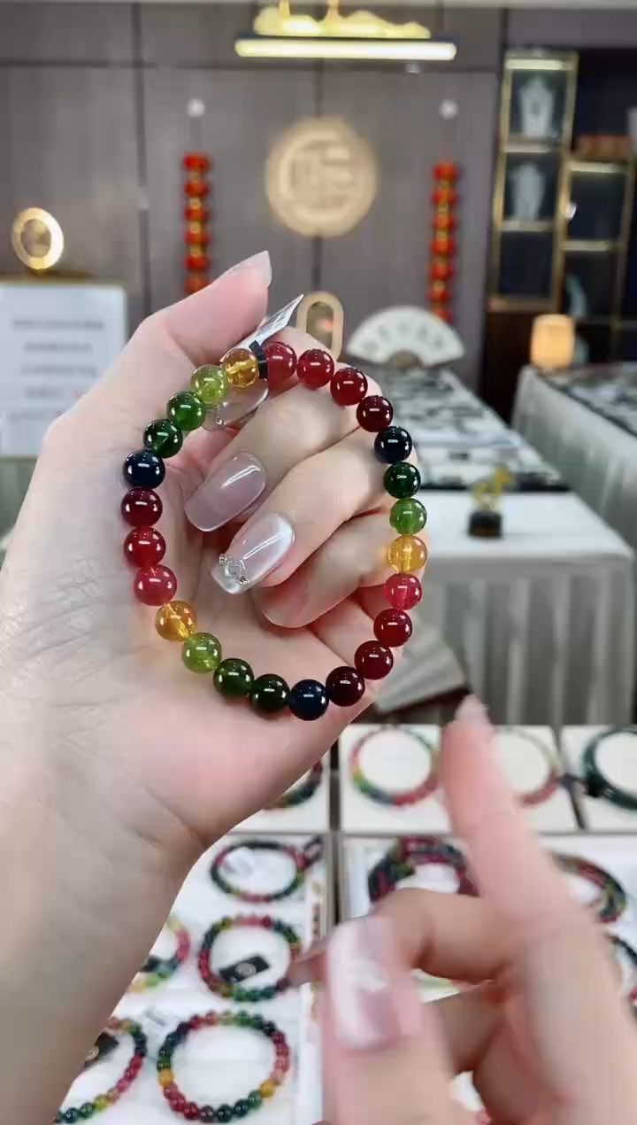 单圈手串7mm+未镶嵌碧玺（多样性发一条）hon