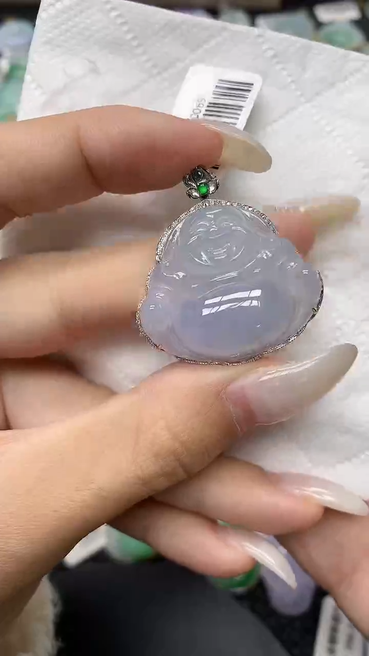 颈饰18K金镶嵌翡翠11111111111