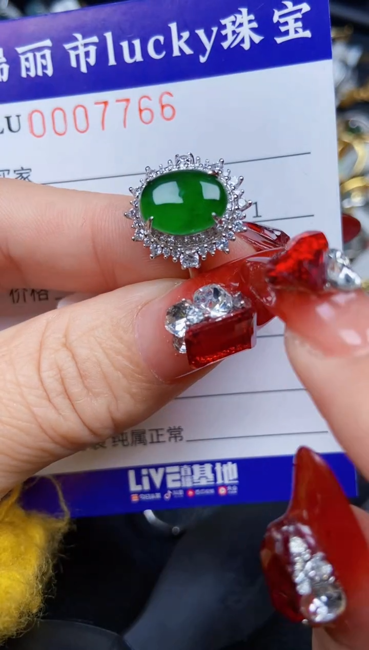 【闪购商品】翡翠颈饰银S925镶嵌7766