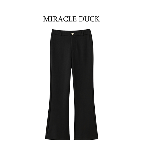 6号【超模长裤】新款气质百搭高腰微弹西装微喇裤修身休闲裤C1841