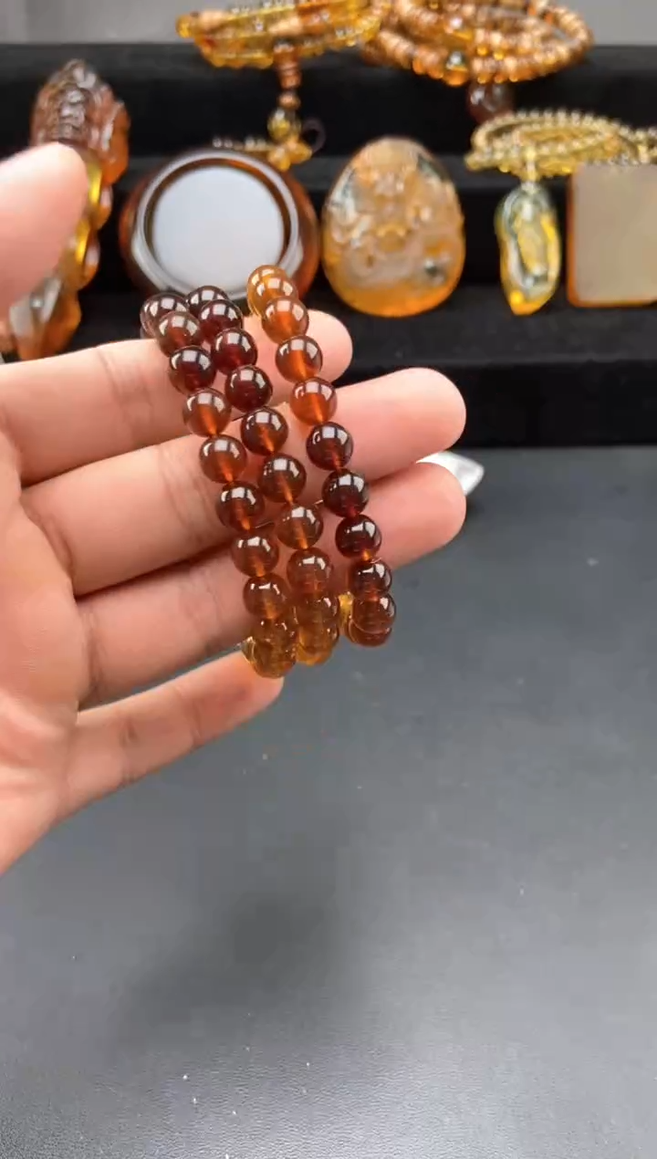 未镶嵌琥珀手链彩虹渐变手串【多样性发货其中一】