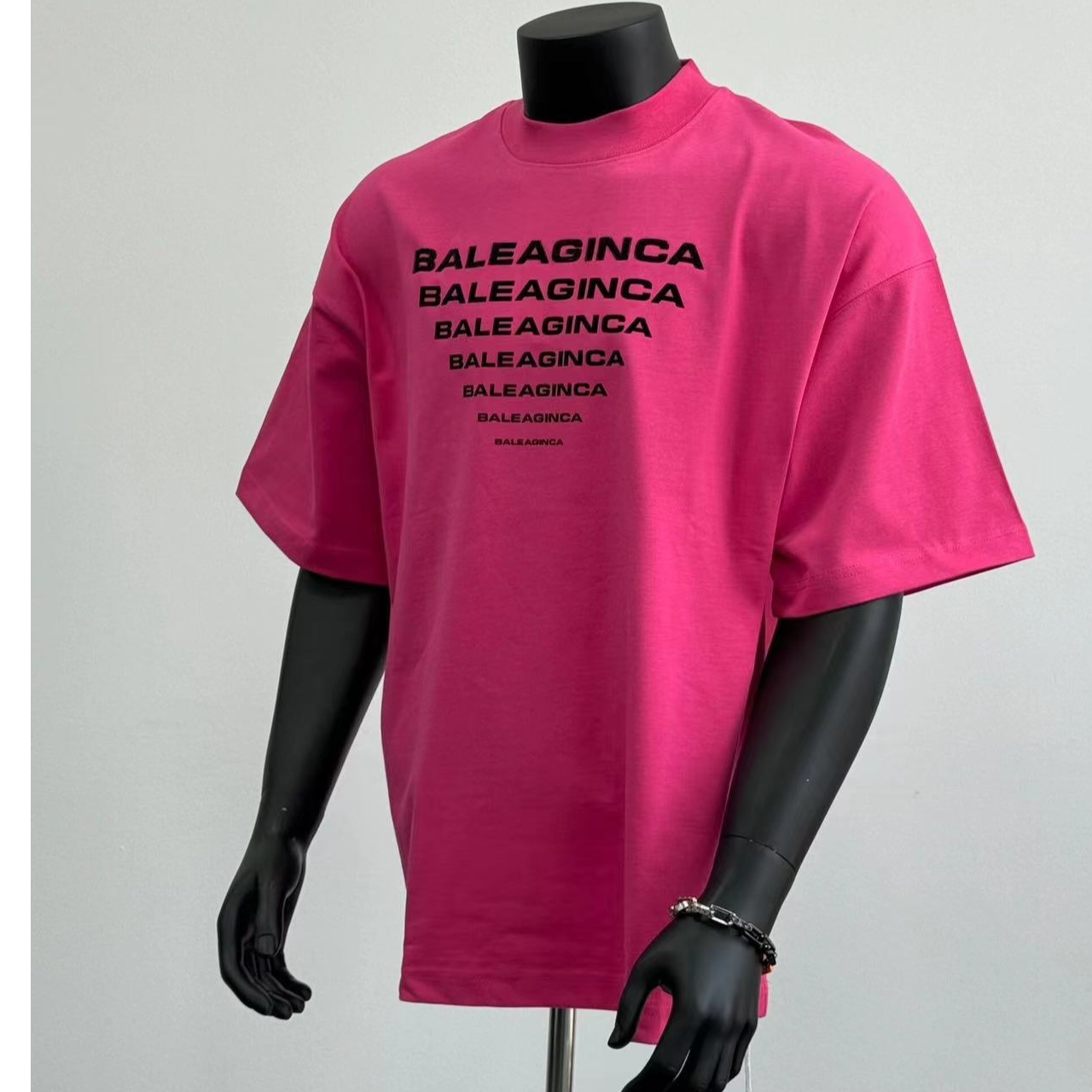 立体英文厚板 重磅夏季男2025新款高级感宽松潮牌红色纯棉短袖t恤