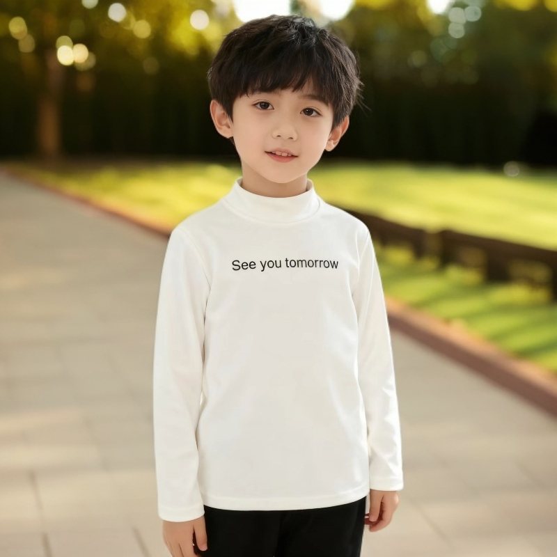 F01000男童秋冬季德绒打底衫2025年冬男孩新款韩版男童装上衣洋气