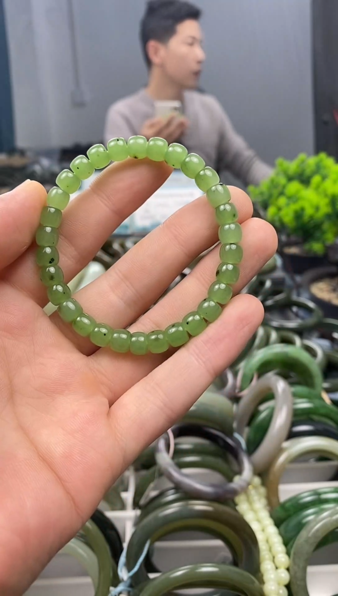 未镶嵌手镯和田玉7mm