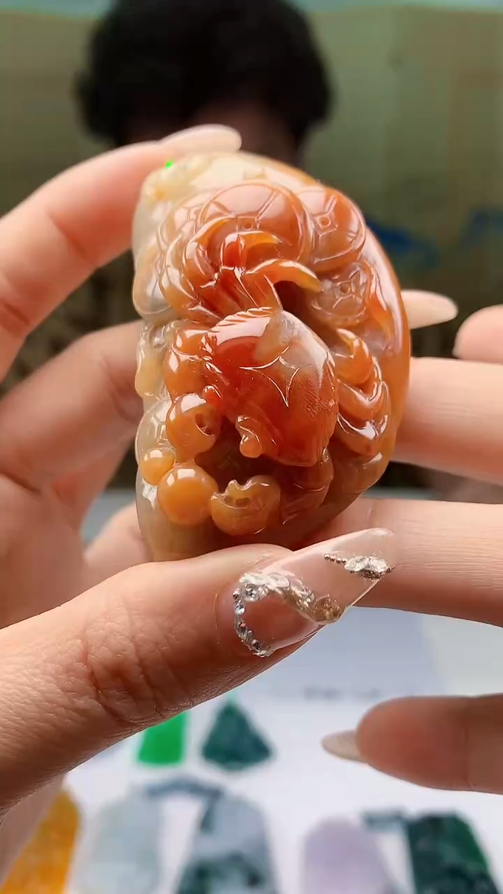 【闪购商品】定制翡翠未镶嵌4688ty-毛货挂件赠珠链149