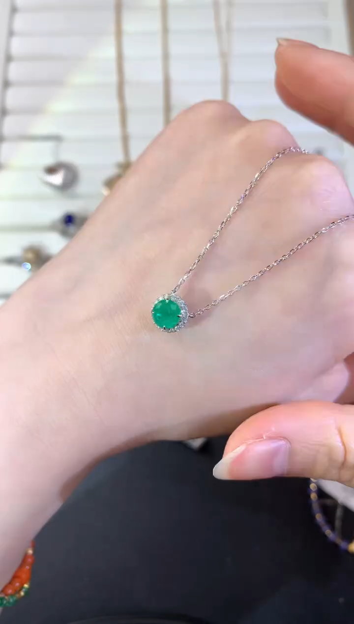 【闪购商品】祖母绿套链18K金镶嵌S176|8800