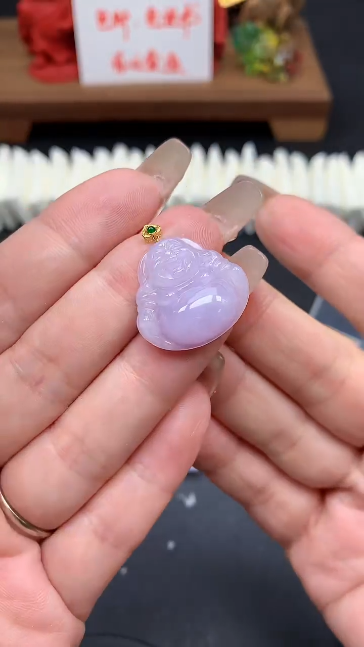【闪购商品】翡翠吊坠(不含链)18K金镶嵌MS154820