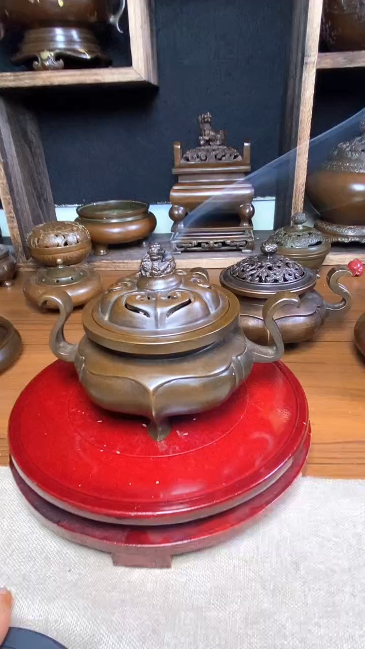 【闪购商品】苏工 普工精品铜 摆件熏香炉/摆件