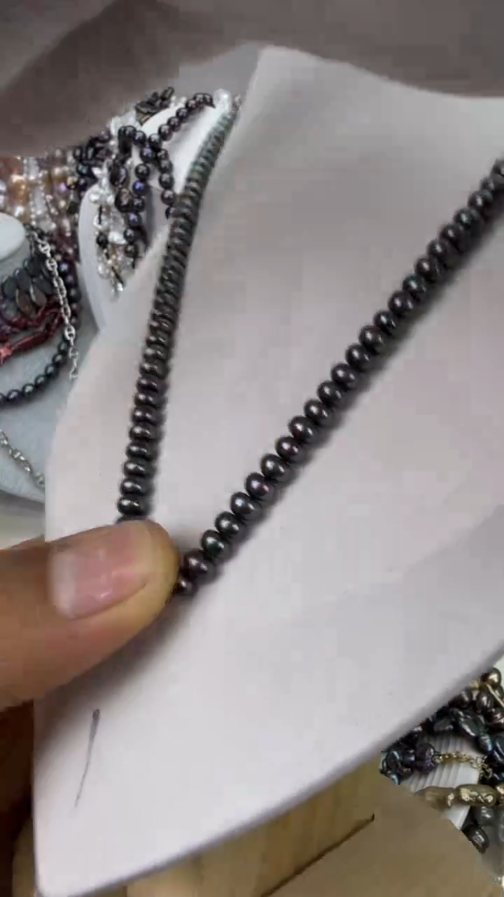 颈饰银S925镶嵌淡水珍珠1