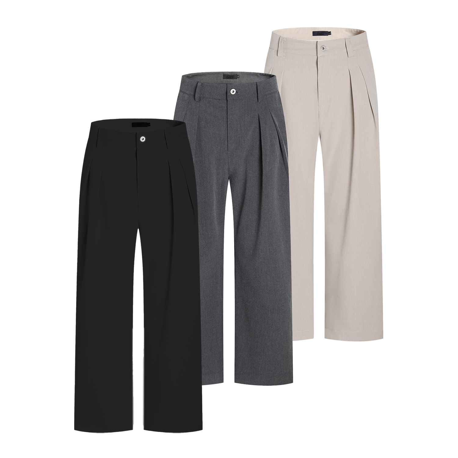 CLCS TR基础立体双褶位A字型宽松垂感休闲通勤四季西裤休闲裤