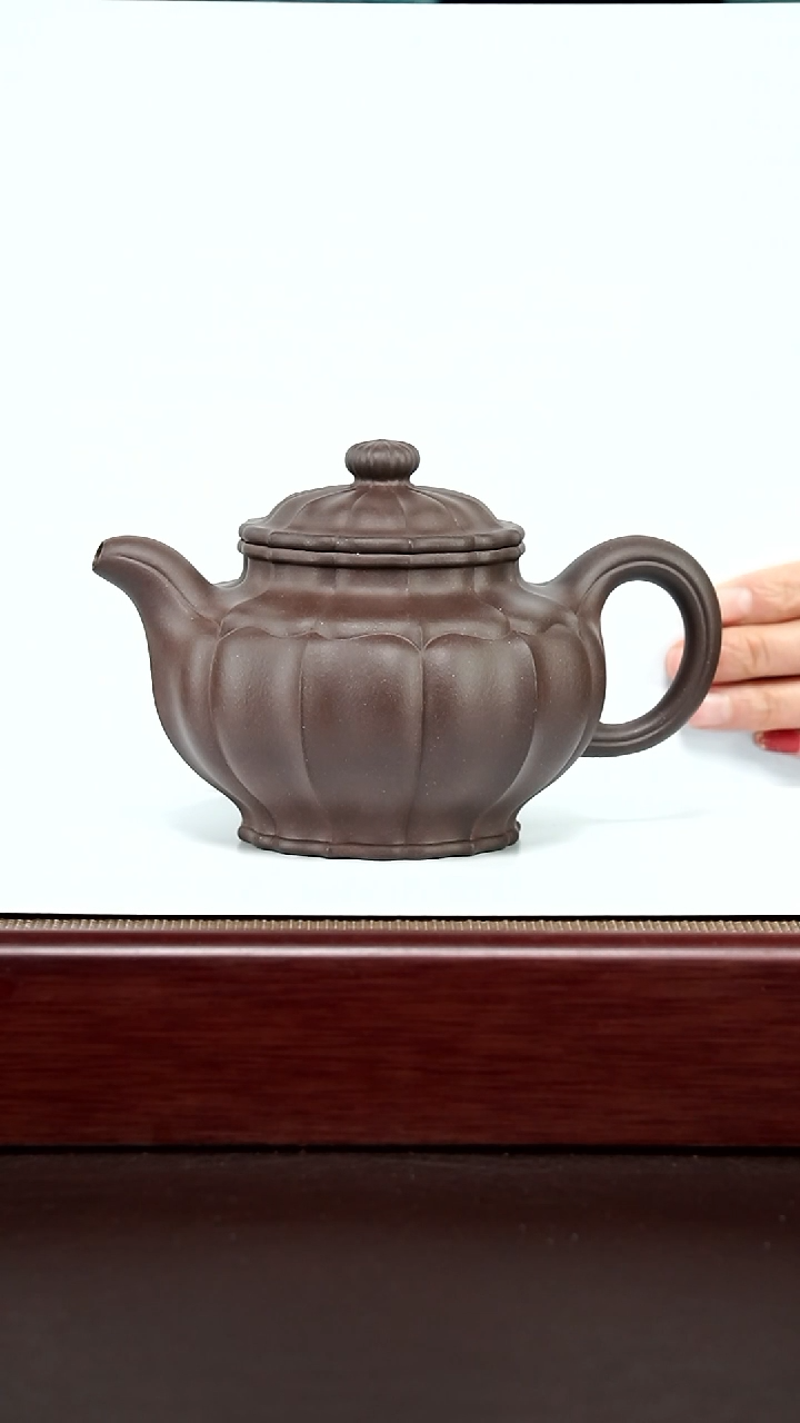 【闪购商品】紫泥茶壶底槽青430毫升