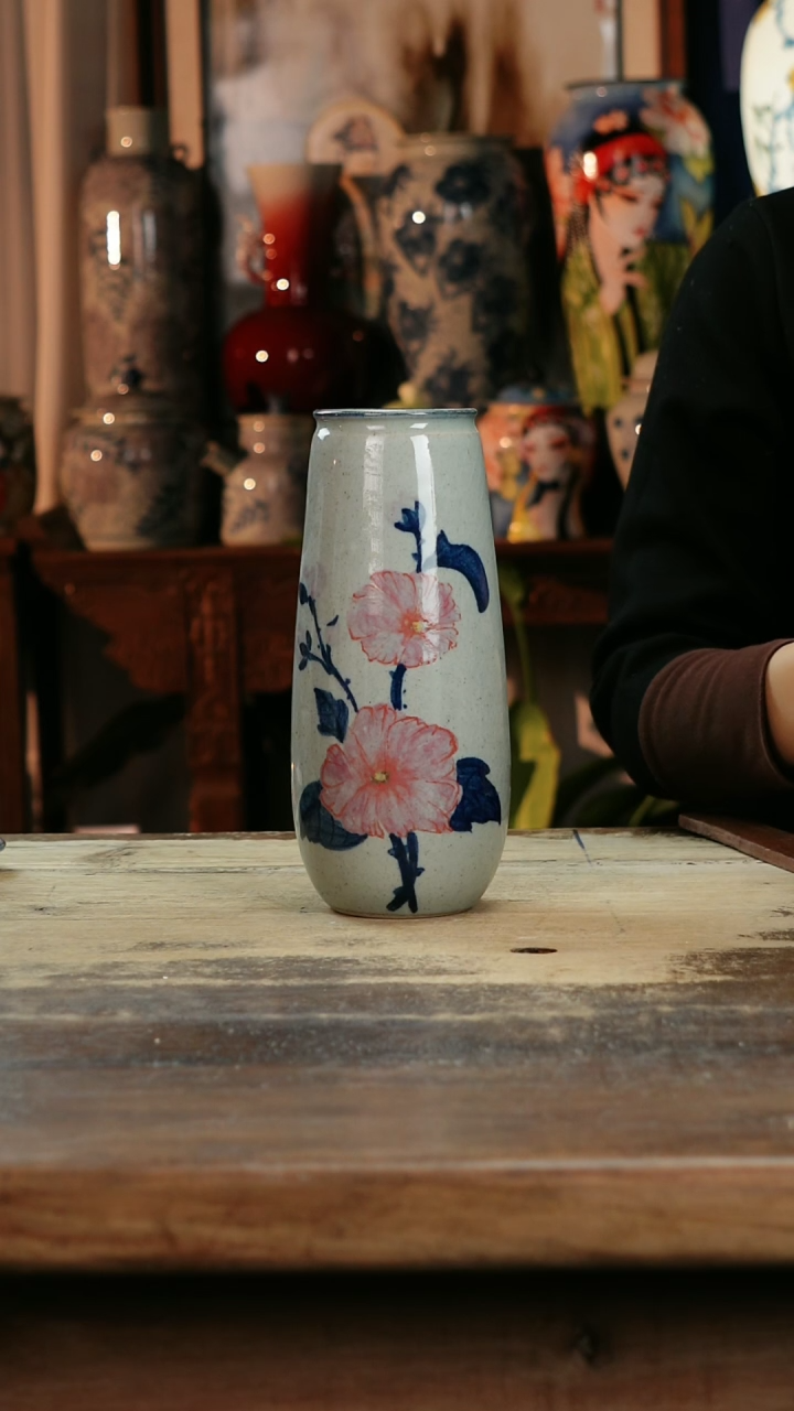 【闪购商品】瓷片景德镇纯手工釉下彩精品花瓶