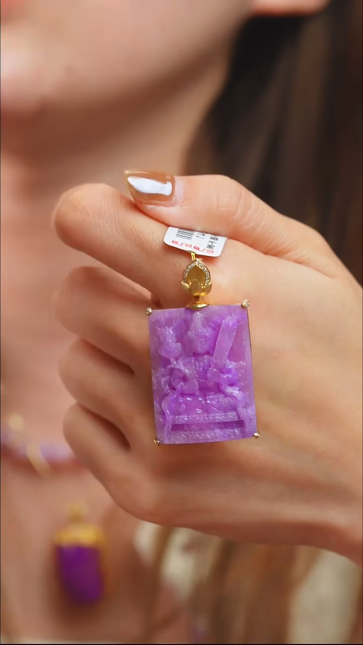 苏纪石（舒俱来）18K金镶嵌吊坠(不含链)5