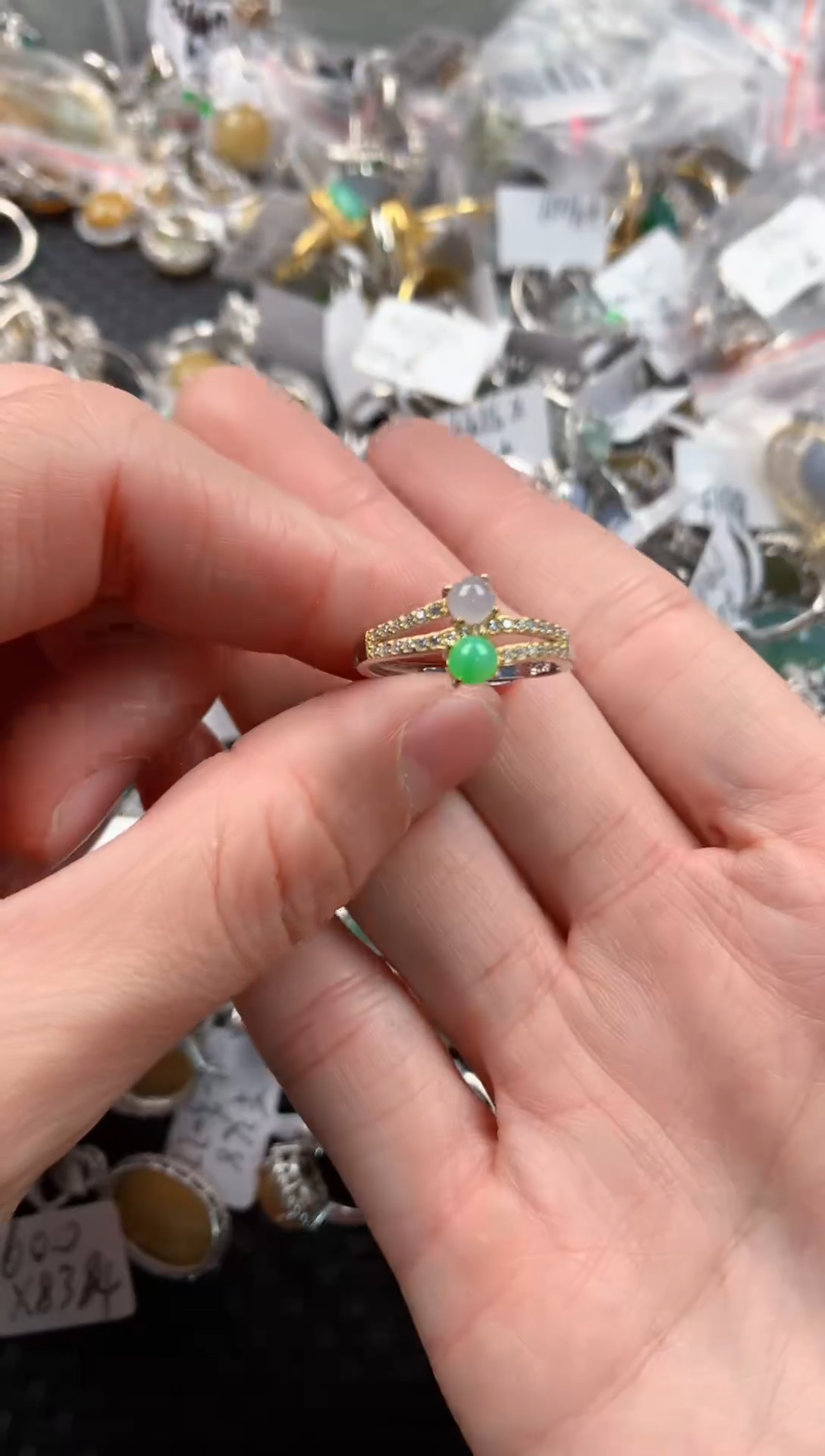 银S925镶嵌戒指翡翠555   4