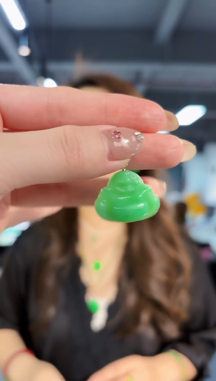 【闪购商品】翡翠颈饰18K金镶嵌缅料A货/支持复检/一件