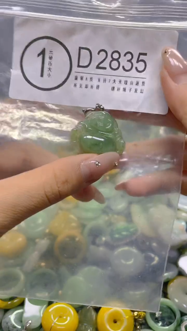 颈饰未镶嵌翡翠/D/翡翠A货，一件也是批发价