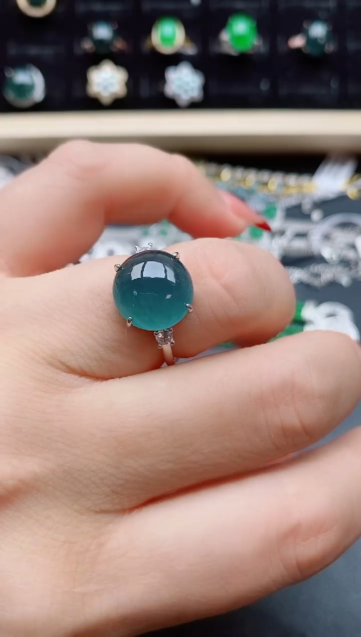 【闪购商品】翡翠戒指银S925镶嵌1321312