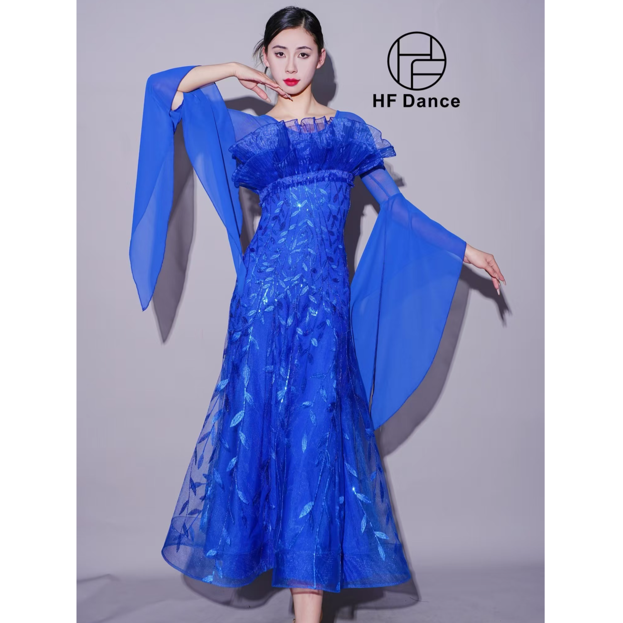 【HF品牌】L19 舞会表演比赛拉丁摩登舞连衣裙