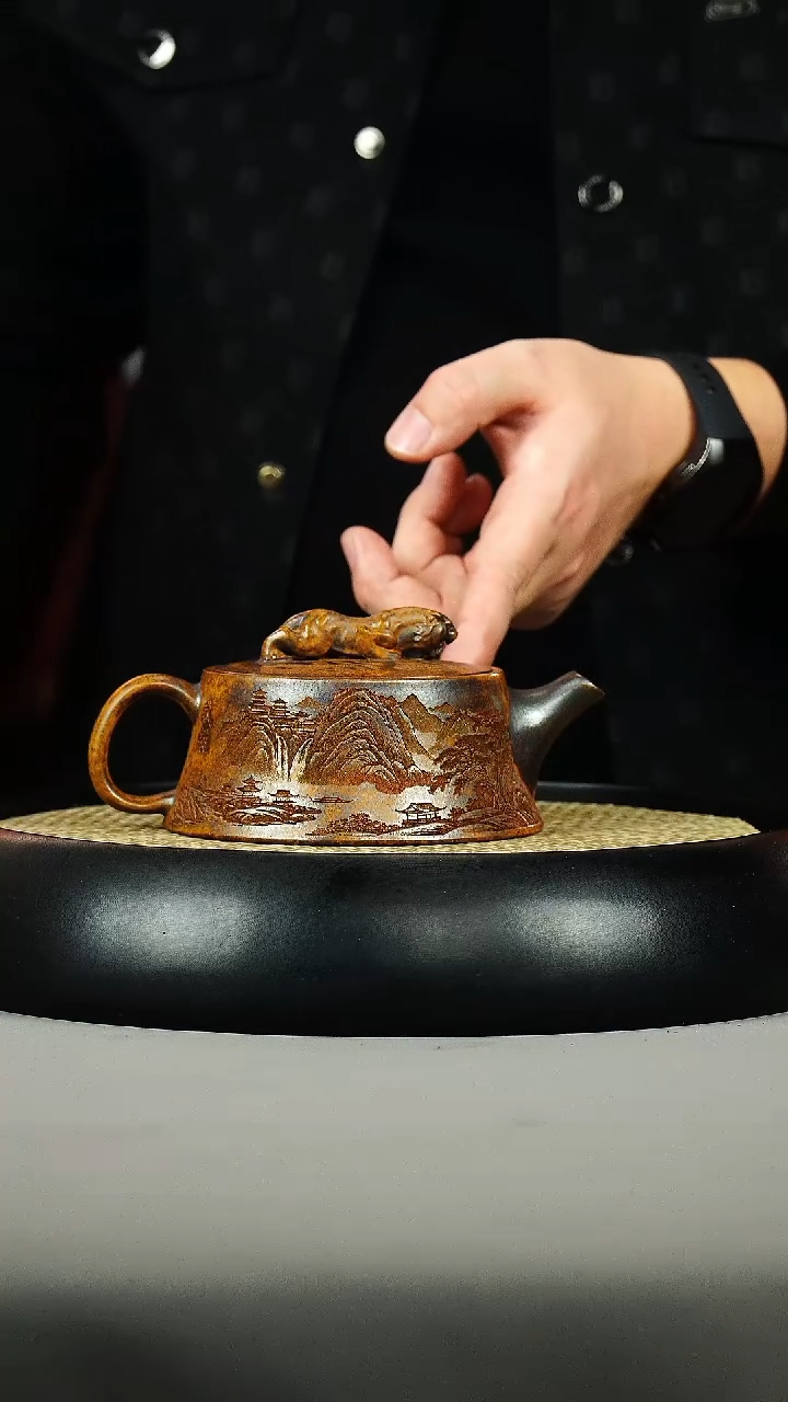 茶壶紫砂龙骨金砂 卧虎藏龙