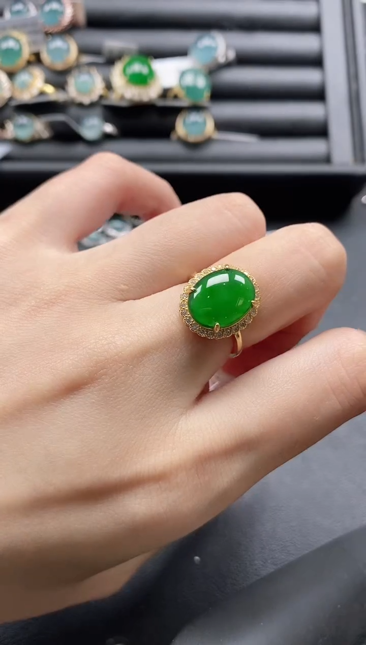 【闪购商品】翡翠戒指银S925镶嵌1111