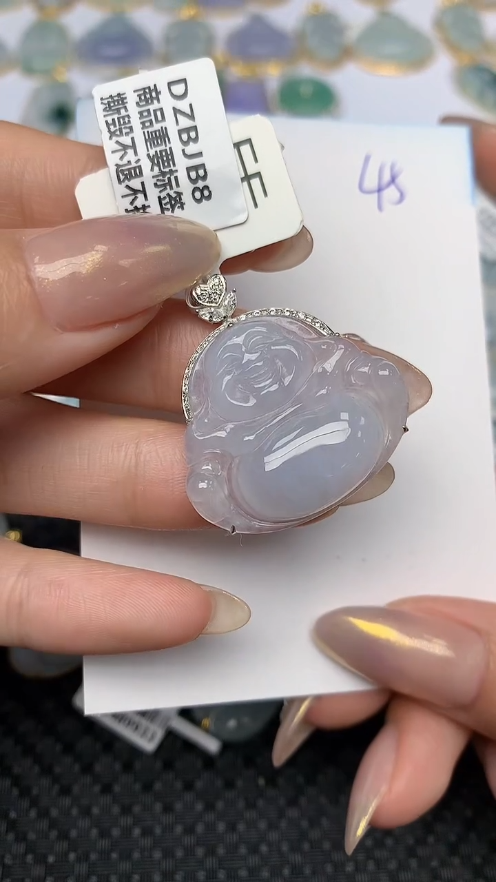 【闪购商品】翡翠颈饰18K金镶嵌 天然翡翠A货，