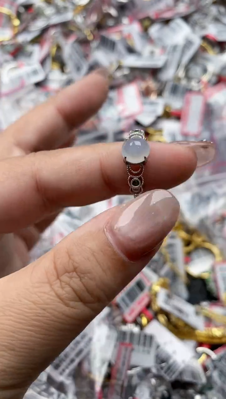 【闪购商品】翡翠戒指银S925镶嵌333333---8