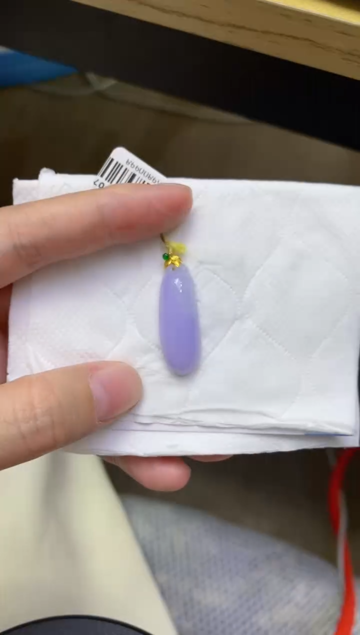 颈饰18K金镶嵌翡翠天然缅甸翡翠A货