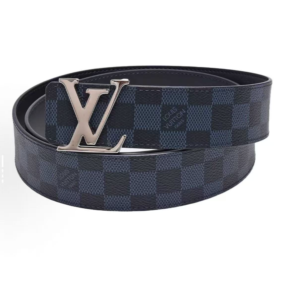未使用 LouisVuitton/路易威登 LV蓝棋盘格腰带-110码/D27