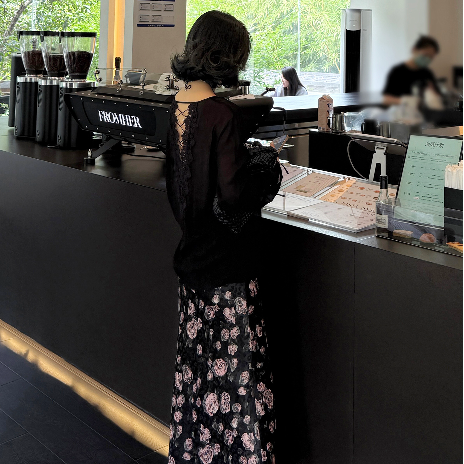 TheLOE/[夏日蔷薇]印花高腰显瘦气质感松紧腰A字裙#05.22Q-G5651