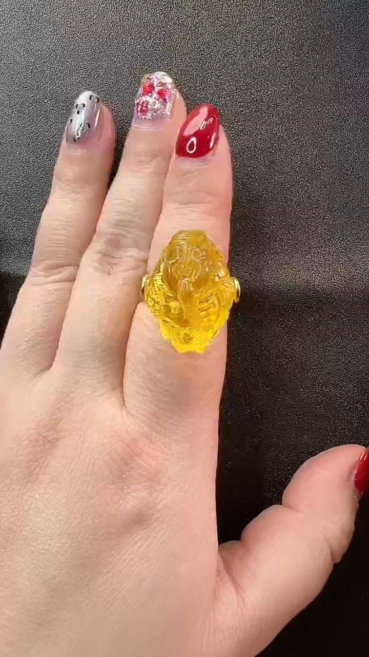 【闪购商品】琥珀戒指未镶嵌戒指