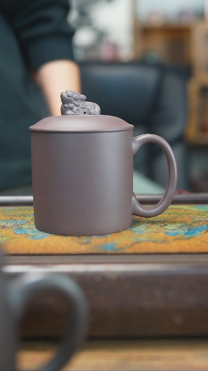 【闪购商品】紫砂茶杯3.7 大水潭 天青 盖杯