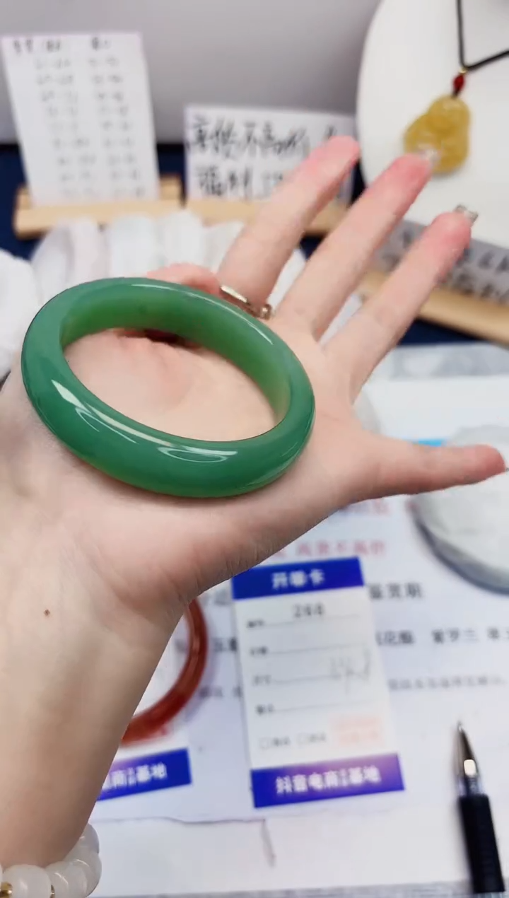 【闪购商品】石英质玉手镯未镶嵌268-东陵玉-圈口54