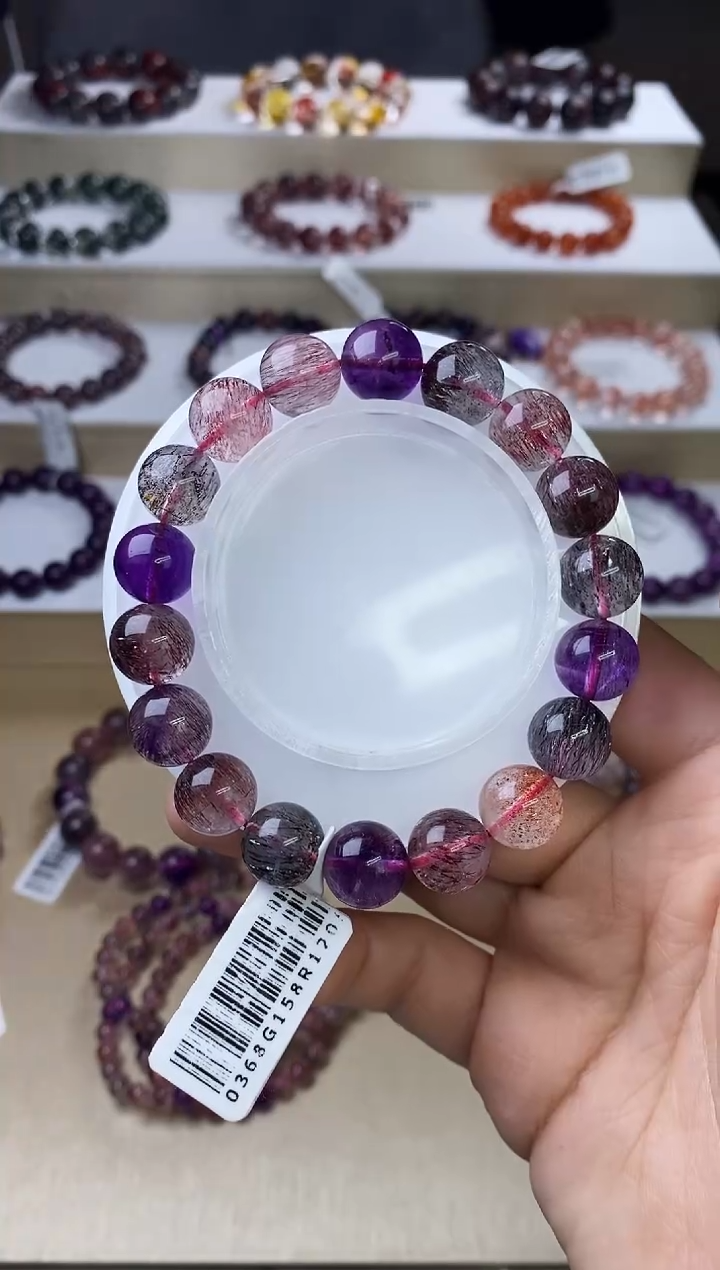 【闪购商品】水晶手链未镶嵌黑加仑超七单圈11m+