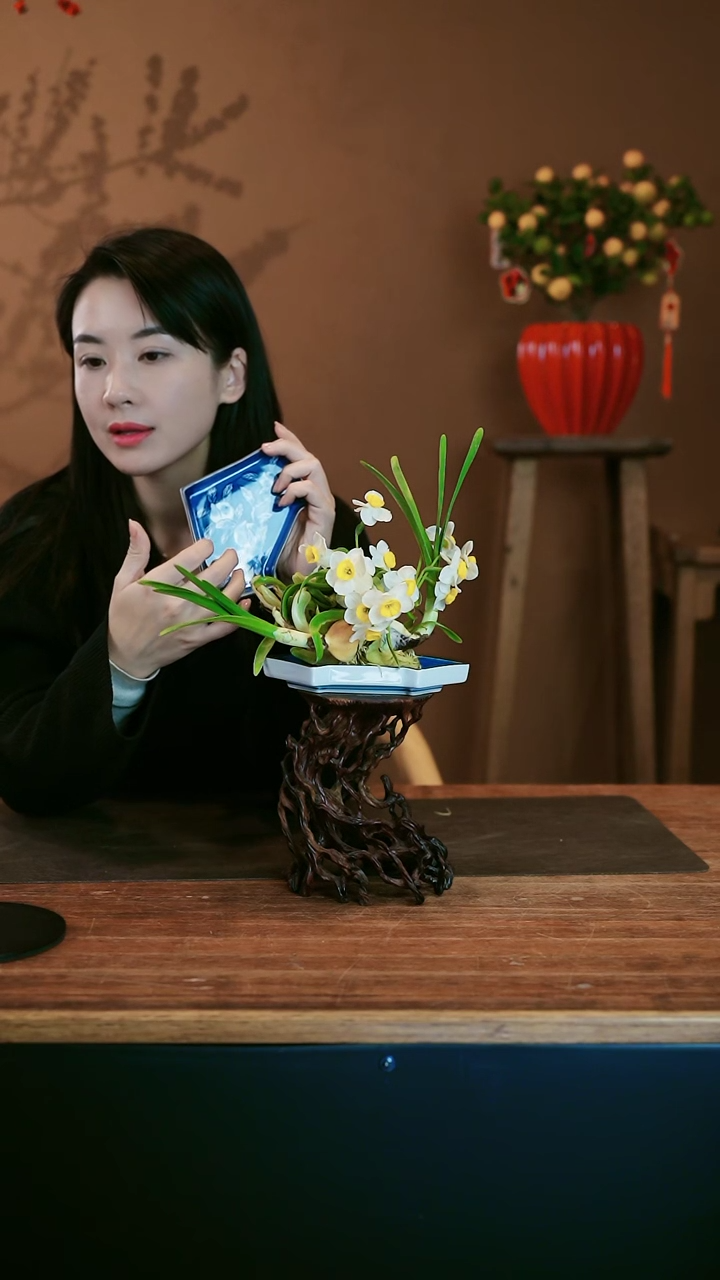 【闪购商品】盆景雕刻水仙