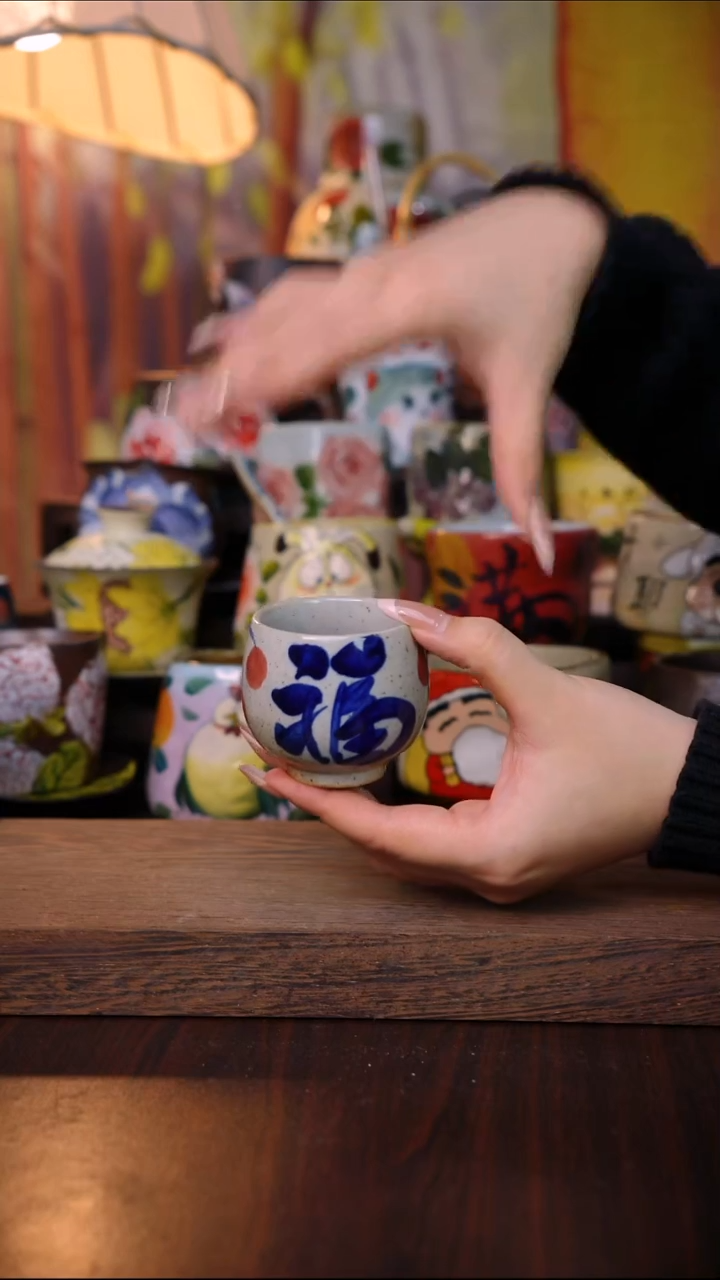 杯子陶泥垚手作 景德镇手工手绘陶瓷器物