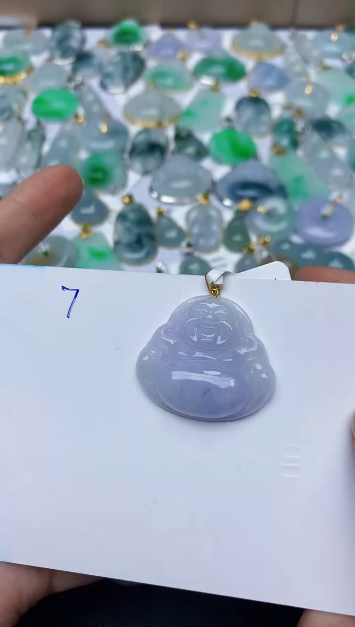 【闪购商品】翡翠颈饰18K金镶嵌天然翡翠A货   