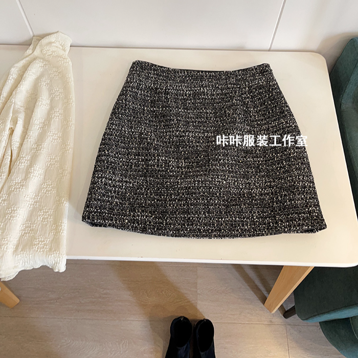 REKAYYAT“舞会”羊毛秋冬时尚百搭小众设计感法式气质小香半身裙