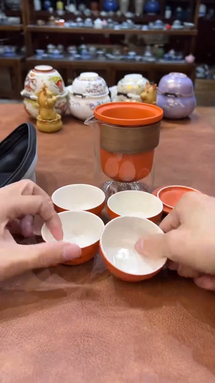 真的很便宜会开片的旅行茶具