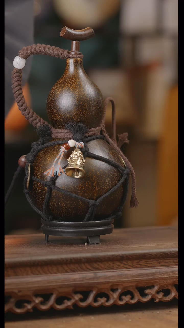 【闪购商品】288号精品天然大漆工艺防渗内胆酒葫芦~