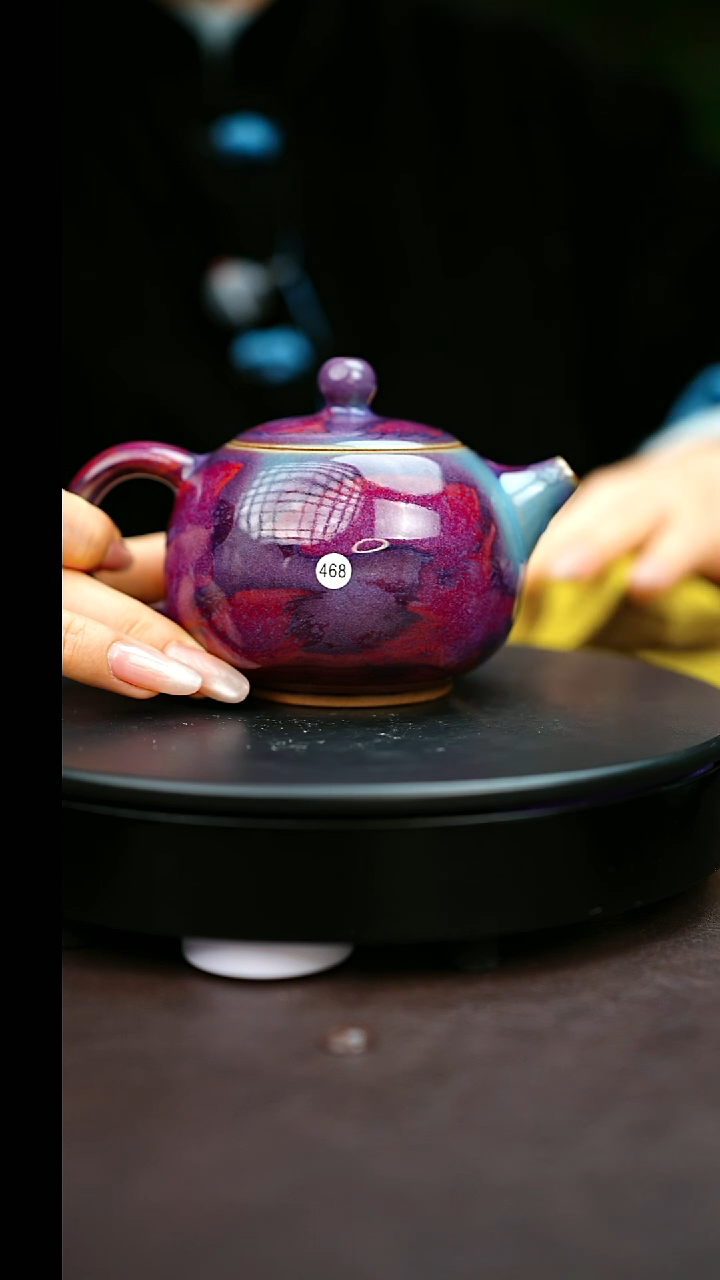 468#原矿钧瓷炉钧釉西施壶