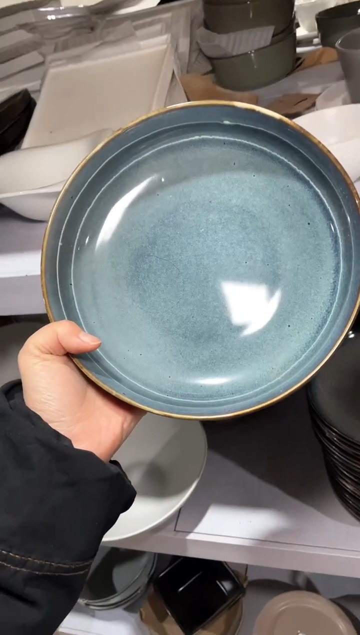 【闪购商品】碗微瑕（1件套）青黛深盘