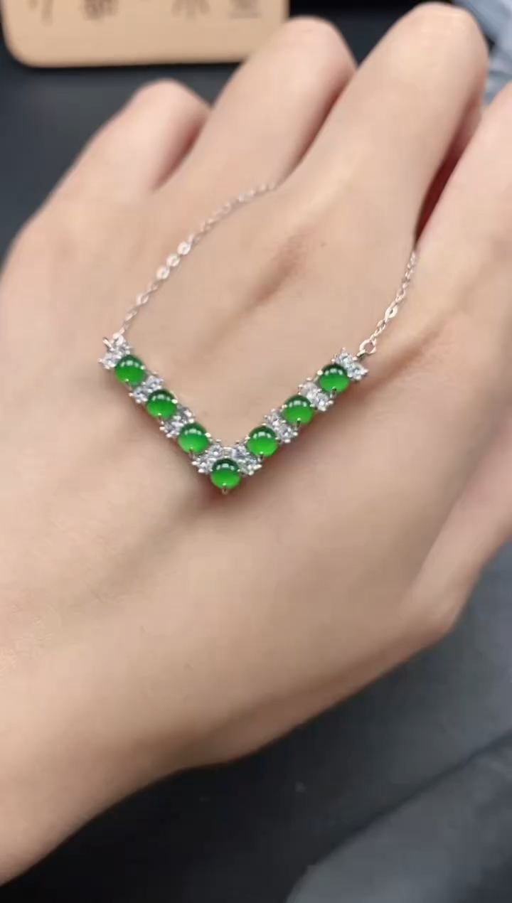 翡翠戒指银S925镶嵌51511-20