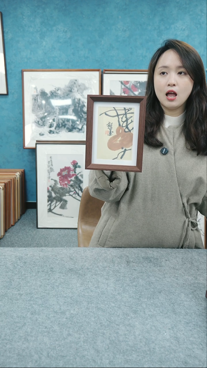 【闪购商品】国画8寸郑志超老师木质摆台