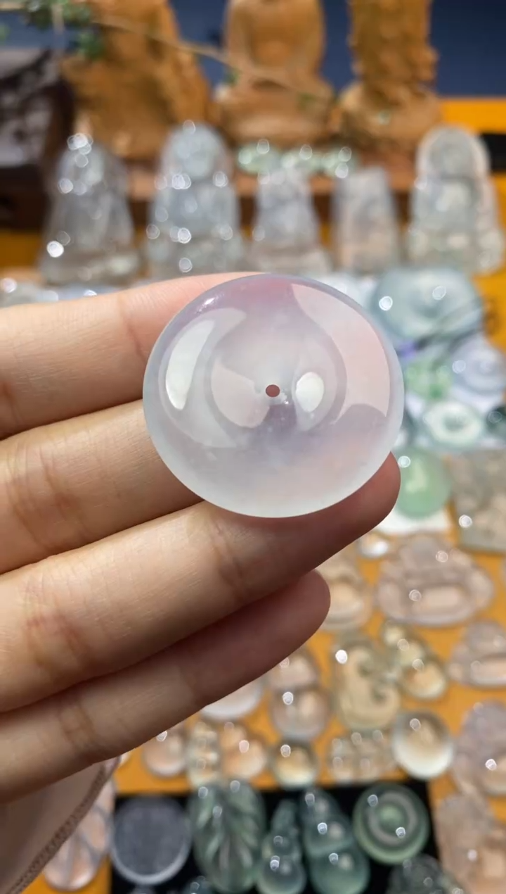 【闪购商品】定制翡翠未镶嵌平安扣31.7*5.7