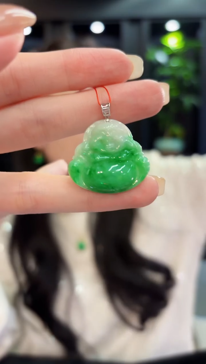 吊坠(不含链)18K金镶嵌翡翠 缅料A货/支持复检/一件