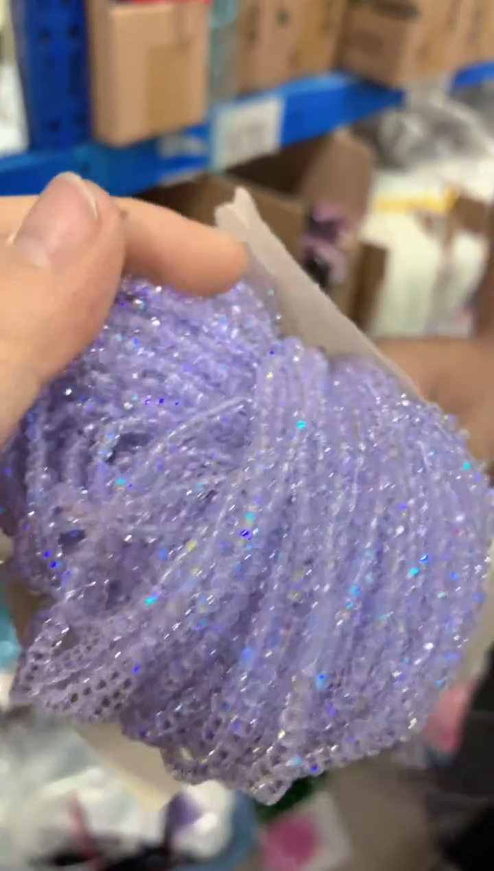 玻璃19233-卡2透色微光紫色-10条