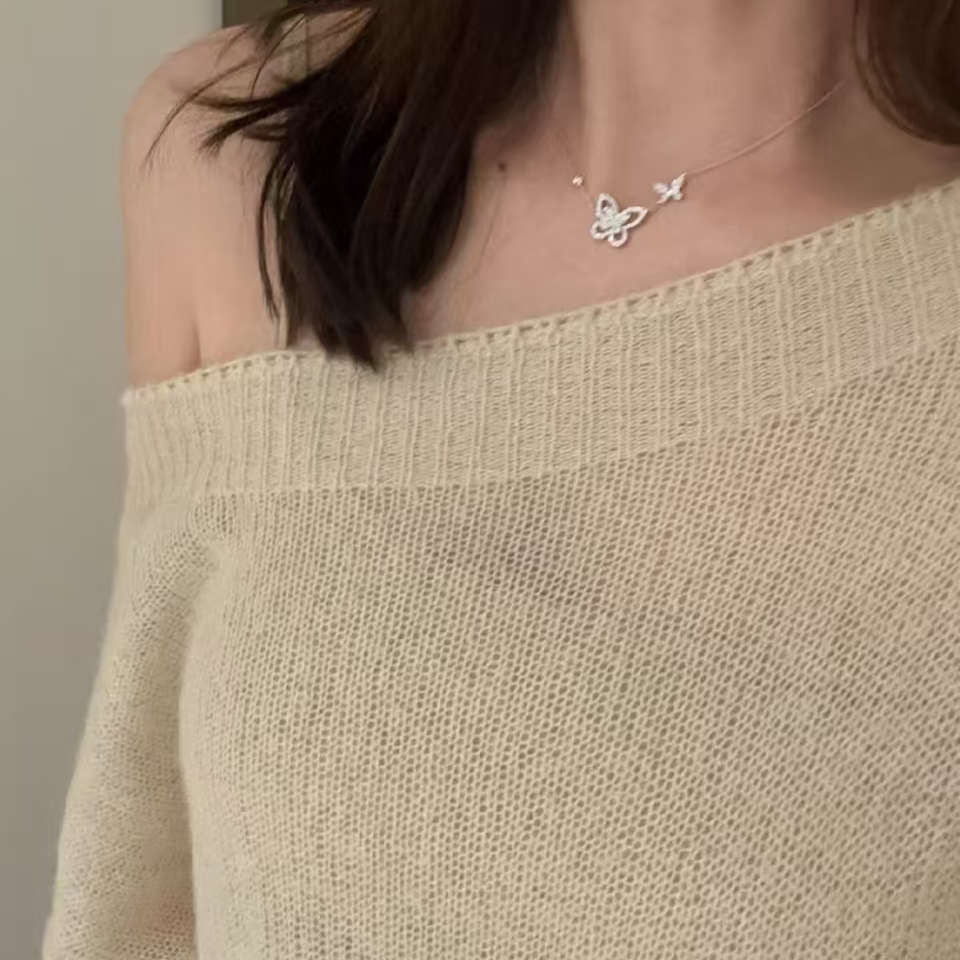 坠链均925银 【幻影双重奏蝴蝶项链】轻奢时尚百搭小众超仙设计感