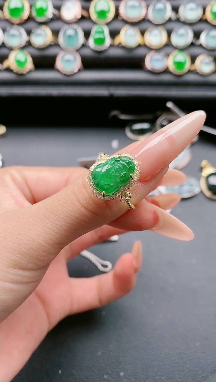 【闪购商品】翡翠戒指银S925镶嵌1111111