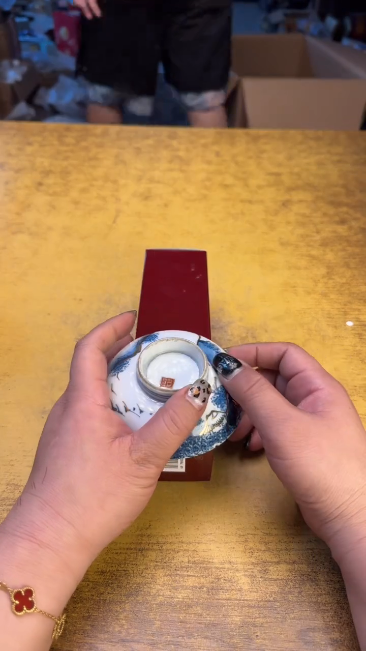 瓷器瓷器瑕疵破破145  二水碗